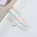 Acetate U-shaped hairpin, pink and blue marbled minimalist elegant hair accessory 11cm - 22 Blue Pink Gradient