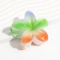 Gradient jelly color flower hair claw clip, glossy acrylic hair accessory for women styling. - Gradient Blue Green Orange