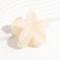 Pearl jelly flower hair claw clip for women, cute acrylic hair accessory for thick hair. - Jelly Beige