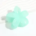 Mint green jelly flower hair claw clip cute translucent hair accessory for daily styling - Jelly Green