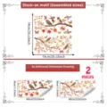 Adhesivo de pared rama de arbol ave de otono para sala dormitorio decoracion del hogar. - Estilo Pájaro Flor Otoño (M22154) / 30x60cm (Juego de 2)