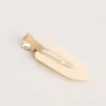 Minimalistische effen waterdruppel haarspeld voor dames, schattig accessoire voor pony. - Beige