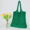 Grüne gestrickte hohle Schulter-Tragetasche, lässige tägliche gewebte Damentasche. - Grün