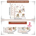 Kids room cartoon rainbow construction vehicle height wall sticker self adhesive home decor sticker - Rainbow Engineering Vehicle Height Chart (M22440) / 2 Pieces/Pack