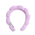 Bandeau spa éponge nuage moelleux maquillage lavage visage cheveux femme violet épais - Violet