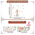 Cute cartoon animal height growth chart wall sticker for kids bedroom self-adhesive decor items - Cartoon Animal Height Chart (M22441) / 2 Pieces/Pack