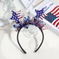 Independence day headband red white blue star tinsel festive hair accessories party hair hoop - Star Style