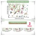 Cartoon jungle animal tree branch monkey wall sticker for kids room decor size 130x90cm - M33008--30*90cm*3pcs