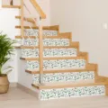 Adhesivos para escaleras florales pegatinas de azulejos impermeables decoracion hogar - Estilo CJT17001