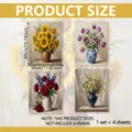 Set van 4 vintage bloemrijke olieverf canvas posters, ongerijmde botanische wanddecoratie. - HX15002--30x40cm 4 Stuks Frameloos