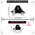 Halloween scary ghost wall sticker removable self adhesive spooky floor decor decal 1 sheet - Ghost Claws Reaching from Crack Style (M19608) / M19608-30*45