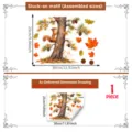 Autumn squirrel tree wall sticker window glass static sticker home decor festival window decal - Autumn Squirrel Maple Leaf Style (D23051) / 30*25cm