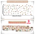 Boheemse alfabet muurstickers voor kinderkamer decoratie, zelfklevende afneembare stickers. - M15116 (30x20cm, 9 Stuks/Verpakking)