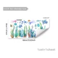 Underwater world marine life wall window sticker static cling decal home decor 30x60cm - Undersea World Style (D22707) / 30x60cm