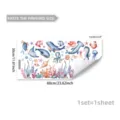 Watercolor ocean world wall stickers static glass window sticker decal 30x60cm 1 set pack - Marine Life Style (D22715) / 30x60cm