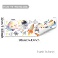 Cute watercolor astronaut and planet wall sticker for kids room home decor set of one sheet - Large Astronaut Planet Style (M21674) / M21674--30*90cm