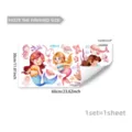 Creative undersea world mermaid static window sticker for glass showcase decoration. - Mermaid Style (D22726) / 30x60cm