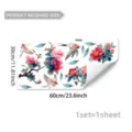 Traditional Chinese style flower and bird window sticker, static cling, double-sided visible. - Style (D22573) / 30*60cm