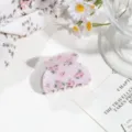 Süße Blumen Haarklammer, rosa Mini Haarklammer für Damen, stilvolles Haaraccessoire Alltag. - Kleine Halbkreis Floral