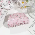 Rosa florale Haarklammer, süße Halbkreis Rosen Muster Haaraccessoire für Damen. - Halbkreis Floral