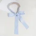 Serre-tête ruban en dentelle bleue de style coréen avec élégant nœud accessoire cheveux quotidien. - Bleu