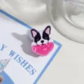 Süße Cartoon Hund Haarklammer süße Acryl Tier Haarspaccessoires für Damen und Mädchen - Boston Terrier