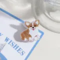 Niedliche Cartoon Corgi Haarkralle, süßes kreatives Tier Haar-Accessoire für Damen. - Corgi