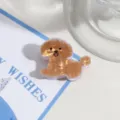 Süße glitzernde braune welpen haarspange haar-kralle, süße tier haarschmuck für damen und mädchen. - Teddyhund