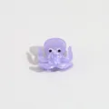 Cute purple octopus hair claw clip mini acetate shark clip for sweet daily hairstyles. - Purple Octopus