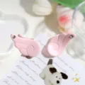 Mini pink angel wings hair claw with sparkling rhinestones, perfect for sweet cute styling. - 1 Piece (3.7x2cm) / Pink