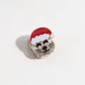 Detalle de mini pinza de pelo de gato de Navidad, accesorio brillante y lindo. - Gato con Purpurina