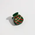 Navidad mini pinza de pelo rojo verde bolsa de regalo diseño lindo accesorio detalle - Bolsa Verde