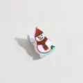 Detalle de mini pinza para el pelo con diseño de muñeco de nieve, accesorio navideño. - Muñeco de nieve