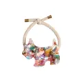 Colorful acetate Scottie dog hair tie stylish cute ponytail holder fashion hair accessory rope - Gradient Colorful Dog