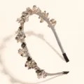 Cerchietto con strass di cristallo luminoso accessorio per capelli elegante donna - Grigio Galassia Cristallo Bordo in Tessuto