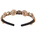Cerchietto vintage con strass di cristallo fascia nera elegante accessorio per capelli. - Cerchietto Tondo con Strass Tipo 2