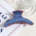 Molletta per capelli a pois blu e rossa da donna, fermaglio vintage elegante per capelli. - Forma a linea retta