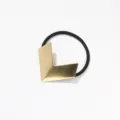 Élastique à cheveux minimaliste en métal doré en forme de V accessoire mignon - Forme Triangle Or