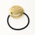 Elastique a cheveux visage souriant dore attache queue de cheval mignonne accessoire - Visage Souriant Doré