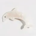 Pearlescent dolphin hair claw clip, cute sweet summer hair accessory for side bangs. - Dolphin / White Dolphin