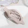 Molla per capelli ovale opaca accessorio per capelli elegante e solido per donne stile quotidiano. - Grigio