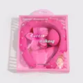 Pink makeup headband set with flower claw clip and beauty sponge for daily face washing. - Lily Flower Set / Dark Rose Red