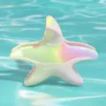 Molla per capelli stella marina sfumata iridescente accessorio stile sirena alla moda - Molla Stella Marina / Rosa Giallo Solido