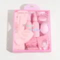 Pink beauty accessory gift set with plush headband and wristbands in a box - Refillable Bottle Set / Orange