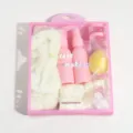 Pink makeup headband and wristband split bottle gift box set - Refillable Bottle Set / Yellow
