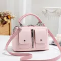Bolso de mano Boston texturizado rosa bolso bandolera mujer elegante bolso con asa superior - Rosa