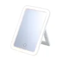 LED makeup mirror desktop lighted vanity mirror portable HD fill light mirror for bedroom - Tricolor LED Light Version / Pearl White