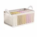 Caja de almacenamiento de ropa plegable transparente con asas, organizador múltiple. - Caja de Almacenamiento con Marco de Acero Pequeño Sin Tapa / 30x24x17cm