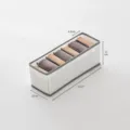 Drawer clothes organizer box 7 grids foldable storage container for underwear and socks - Small 7-Compartment Grey Storage Box