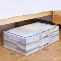 Borsa portaoggetti sottoletto grande finestra trasparente pieghevole vestiti bianco - Rete in PVC Super Grande / 80x47x20cm